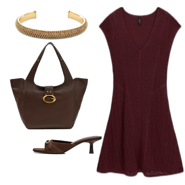 Outfit mujer - Basic look. Estilo Basic para Todos los días. Combinación con pulseras, pantuflas, vestidos largos, bolso tote.