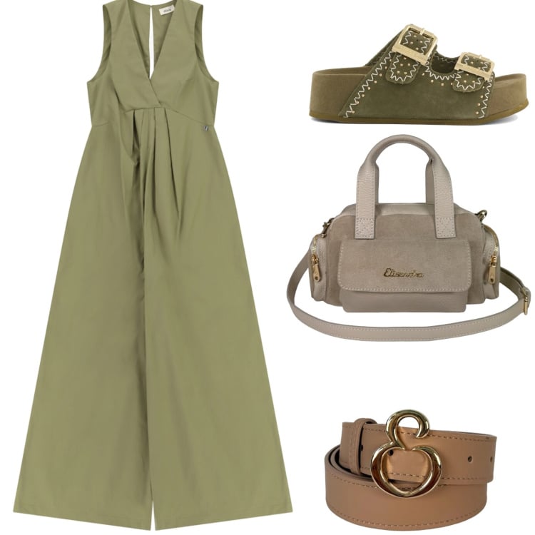 Outfit donna - La tuta comoda nel mio guardaroba. Stile Sporty chic per Tutti i giorni. Abbinamento con borse a mano, cinture, tute, ciabatte.