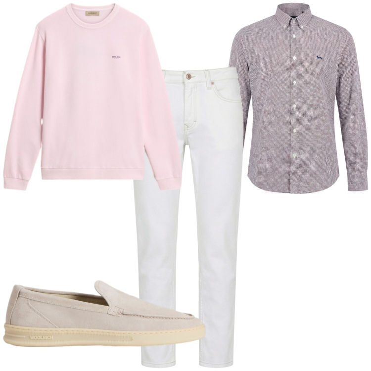 Outfit uomo - Total look #2439584. Stile Trendy per Serata speciale. Abbinamento con jeans, camicie, scarpe stringate, felpe.