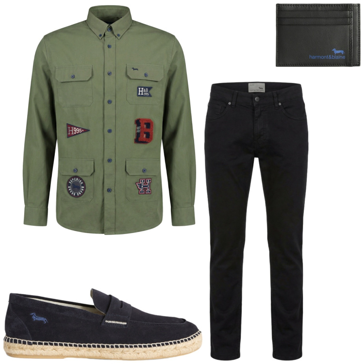 Outfit uomo - Casual style. Stile Casual per Tutti i giorni. Abbinamento con portafogli, pantaloni, espadrillas, camicie.