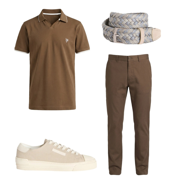 Outfit uomo - Total look #2440407. Stile Casual per Tutti i giorni. Abbinamento con pantaloni, polo, sneakers, cinture.