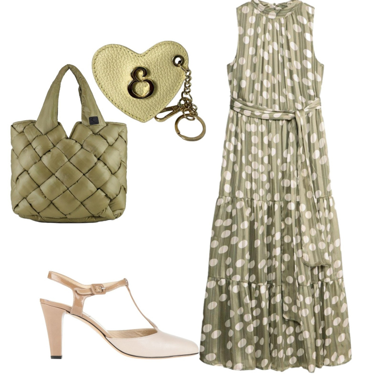 Outfit donna - Total look #2440467. Stile Casual per Tutti i giorni. Abbinamento con décolleté, vestiti, portachiavi, borse tote.