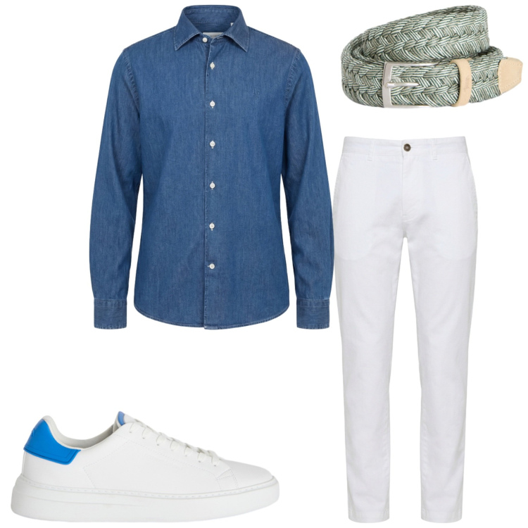 Outfit uomo - Harmont&Blaine. Stile Casual per Tutti i giorni. Abbinamento con camicie, sneakers, pantaloni, cinture.