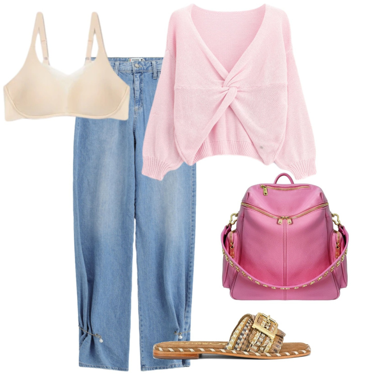 Outfit donna - Accessori rosa. per Tutti i giorni. Abbinamento con zaini, reggiseni, jeans, cardigans, ciabatte.