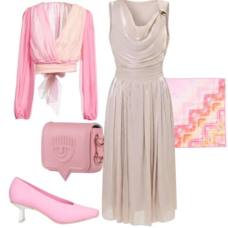 Outfit donna - Cerimonia. Stile Chic per Cerimonia. Abbinamento con blazer, sciarpe, décolleté, marsupi, vestiti midi/longuette.