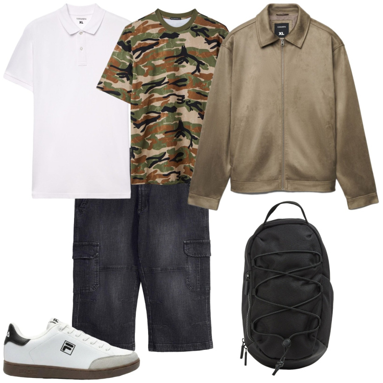 Outfit uomo - Vacanze. per Mare. Abbinamento con jeans dritti, sneakers, giacche, polo, borse sportive, t-shirt.