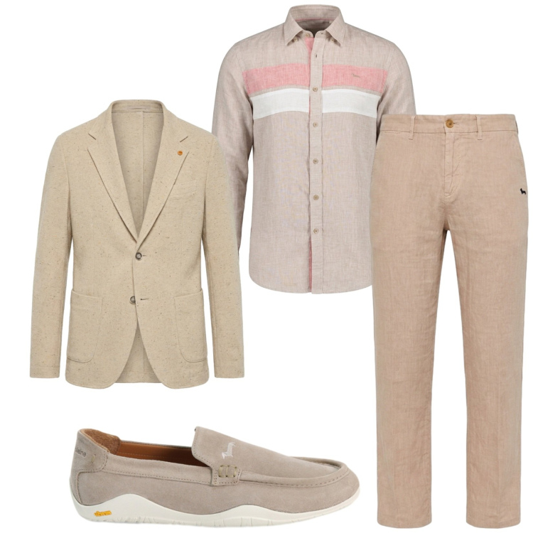 Outfit uomo - Total look #2441141. Stile Business/Elegante per Ufficio. Abbinamento con giacche, scarpe stringate, pantaloni chino, camicie.