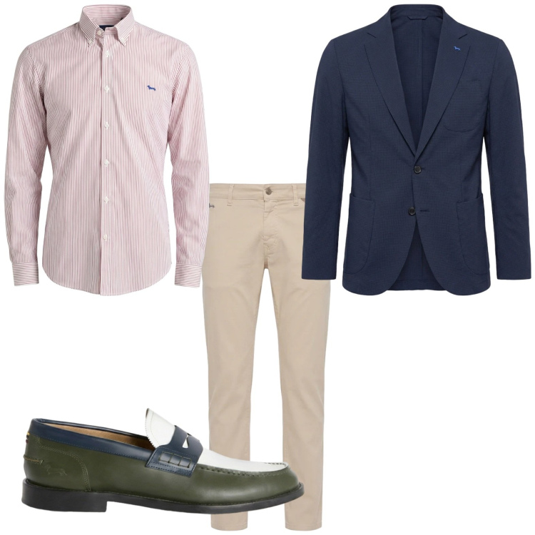 Outfit uomo - Total look #2441271. Stile Business/Elegante per Ufficio. Abbinamento con camicie, pantaloni, scarpe stringate, giacche.