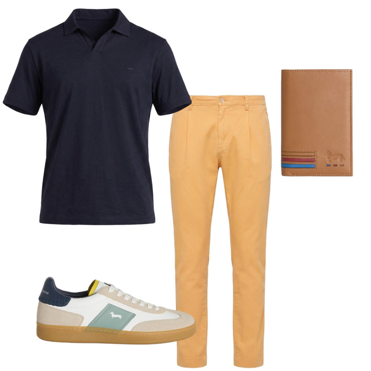 Outfit uomo - Total look #2441286. Stile Casual per Tutti i giorni. Abbinamento con portafogli, pantaloni, polo, sneakers.
