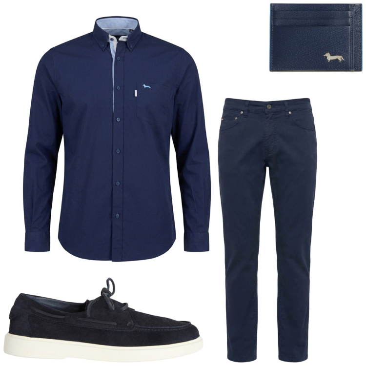 Outfit uomo - A cena fuori. Stile Business/Elegante per Serata speciale. Abbinamento con scarpe stringate, portafogli, pantaloni, camicie.