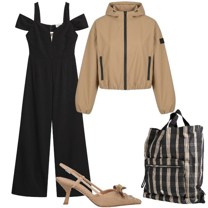 Outfit donna - L\'Ibrido: comoda ma sofisticata. Stile Urban per Tutti i giorni. Abbinamento con zaini, décolleté, tute, bomber.