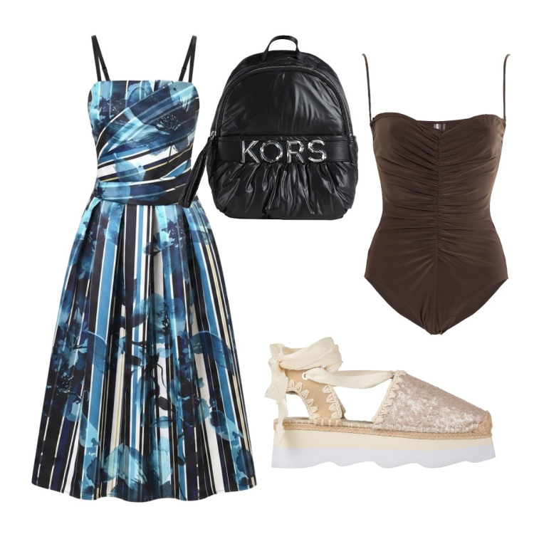 Outfit donna - Fantasia chic. Stile Chic per Cerimonia. Abbinamento con zaini, body, décolleté, vestiti midi/longuette.