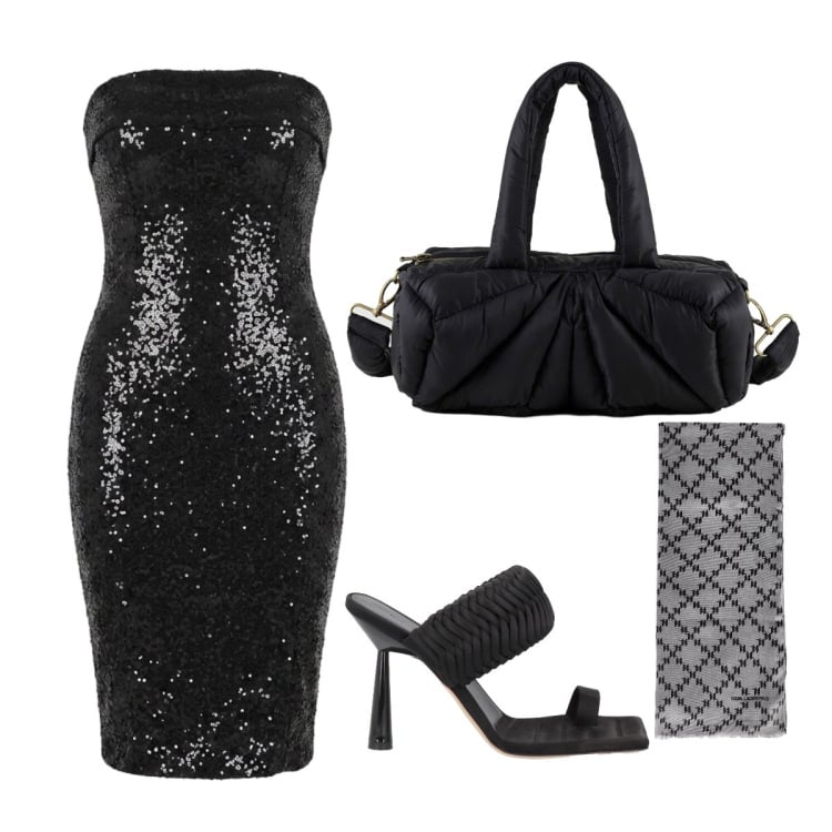 Outfit donna - Luglio. Stile Sexy per Cerimonia. Abbinamento con sciarpe, ciabatte, vestiti midi/longuette, borse a mano.