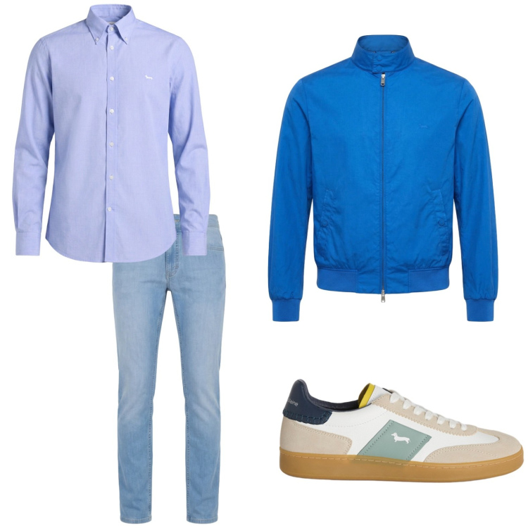Outfit uomo - Total look #2441884. Stile Trendy per Serata speciale. Abbinamento con jeans, sneakers, camicie, bomber.