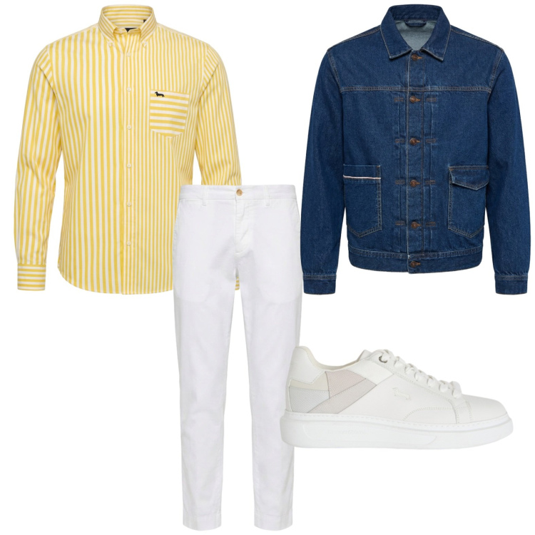 Outfit uomo - Casual style. Stile Casual per Tutti i giorni. Abbinamento con sneakers, pantaloni chino, camicie, giacche.