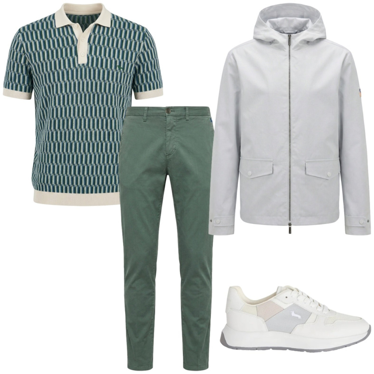 Outfit uomo - Urban style. Stile Urban per Tutti i giorni. Abbinamento con sneakers, pantaloni chino, giacche, polo.