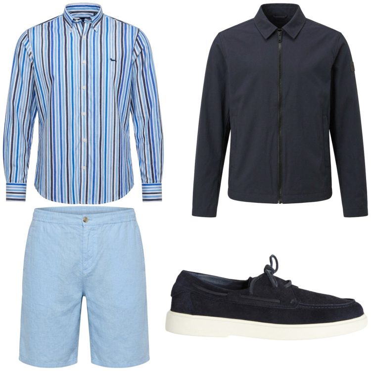 Outfit uomo - Trendy style. Stile Trendy per Tutti i giorni. Abbinamento con scarpe stringate, bermuda, camicie, giacche.
