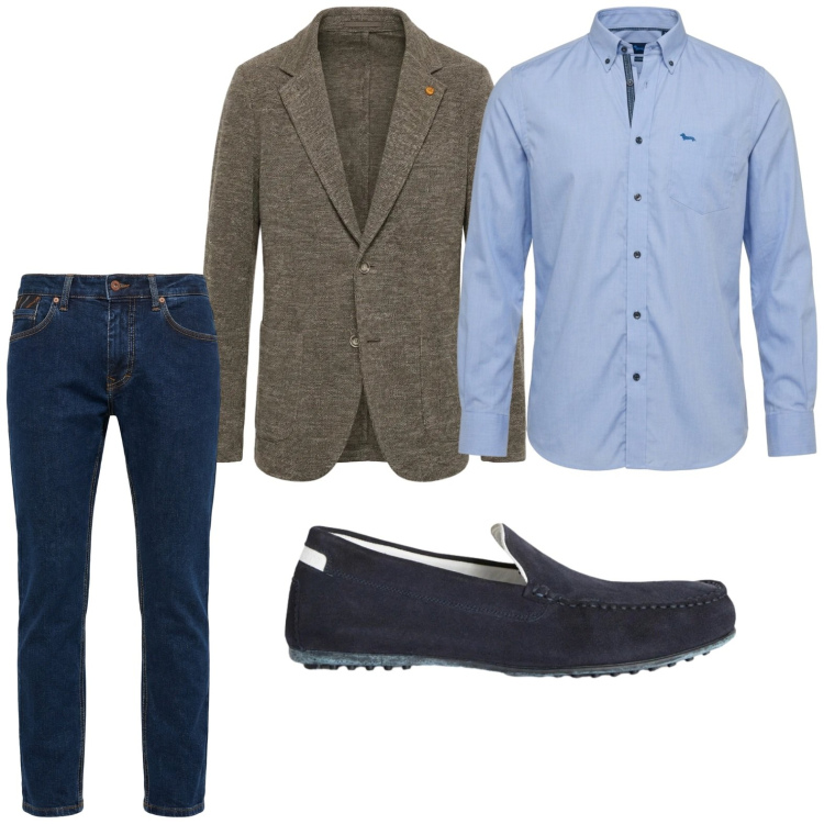 Outfit uomo - Jeans lovers. Stile Trendy per Tutti i giorni. Abbinamento con scarpe stringate, pantaloni, giacche, camicie.