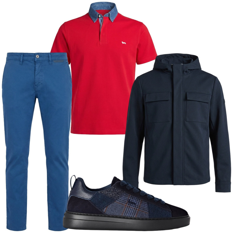 Outfit uomo - Stile perfetto. Stile Trendy per Tutti i giorni. Abbinamento con pantaloni, giacche, polo, sneakers.
