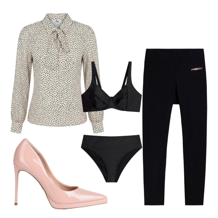 Outfit donna - Sporty chic I AM. Stile Sporty chic per Tutti i giorni. Abbinamento con décolleté, bikini, bluse, leggings.