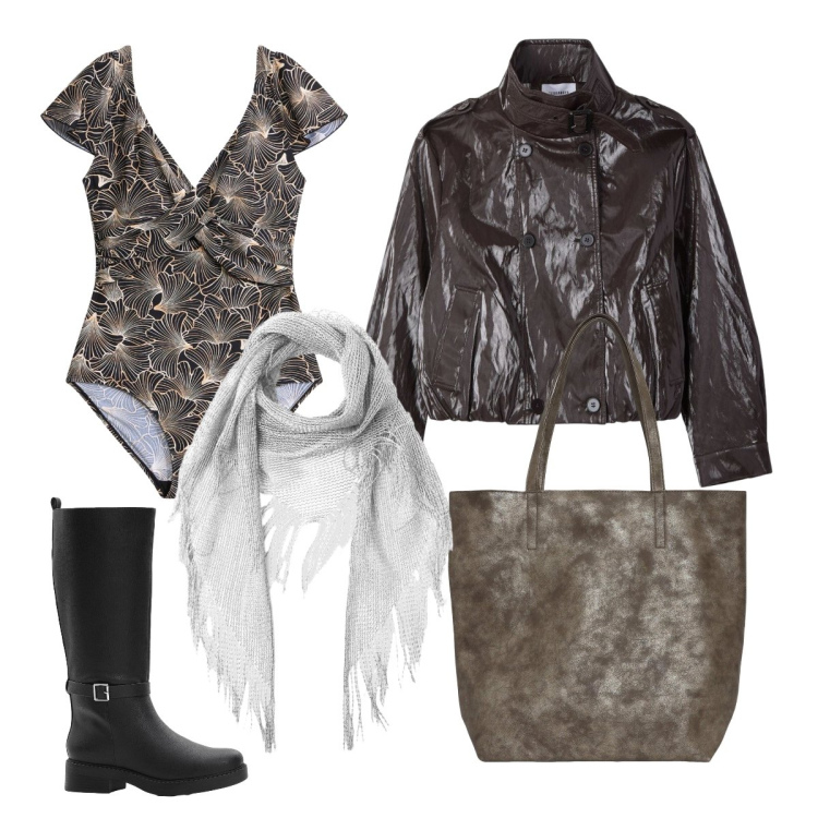 Outfit donna - Luglio. Stile Glamour per Mare. Abbinamento con stivali, costumi interi, shopping bag, giacche, vestiti da spiaggia.