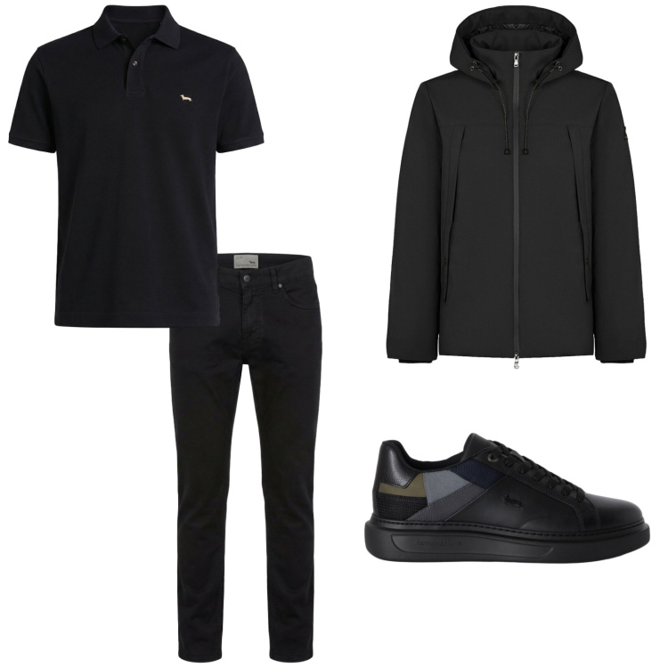 Outfit uomo - Total look #2442262. Stile Trendy per Tutti i giorni. Abbinamento con pantaloni, polo, sneakers, giacche.