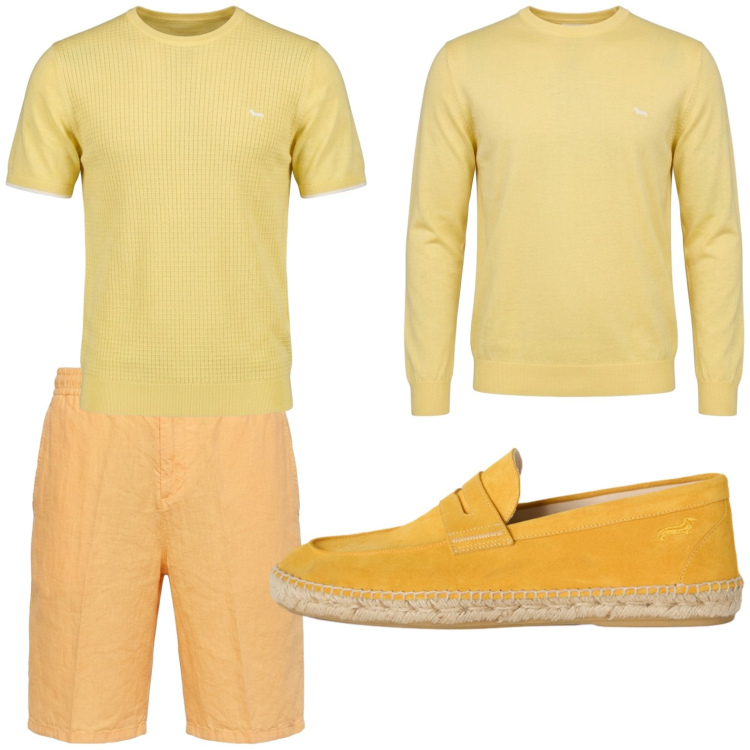 Outfit uomo - Total look #2442264. Stile Trendy per Tutti i giorni. Abbinamento con t-shirt, pullovers, bermuda, espadrillas.