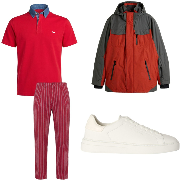 Outfit uomo - Total look #2442267. Stile Trendy per Tutti i giorni. Abbinamento con giacche, pantaloni, polo, sneakers.