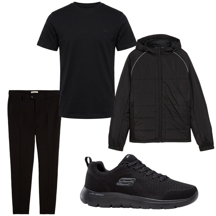 Outfit uomo - Total look #2442528. Stile Trendy per Tutti i giorni. Abbinamento con sneakers, pantaloni, giacche, t-shirt.
