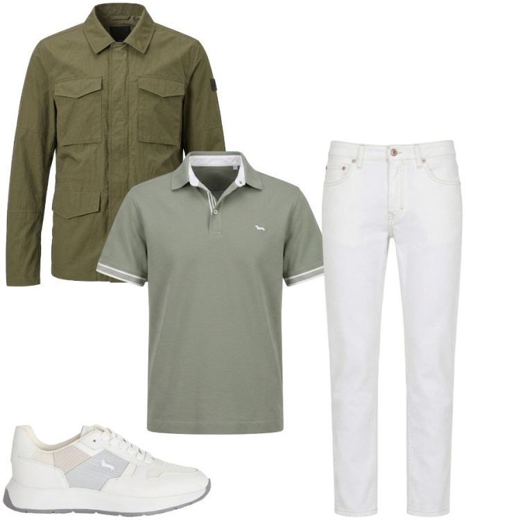 Outfit uomo - Total look #2442598. Stile Casual per Tutti i giorni. Abbinamento con jeans, sneakers, polo, cappotti.
