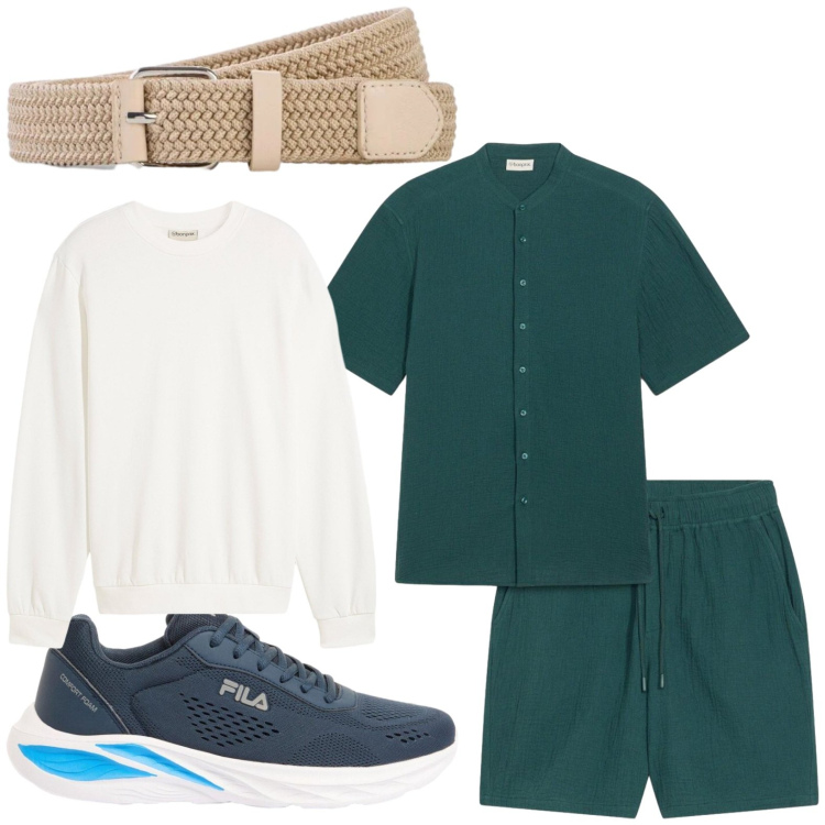 Outfit uomo - Total look #2442756. Stile Trendy per Tutti i giorni. Abbinamento con felpe, sneakers, cinture, abiti.