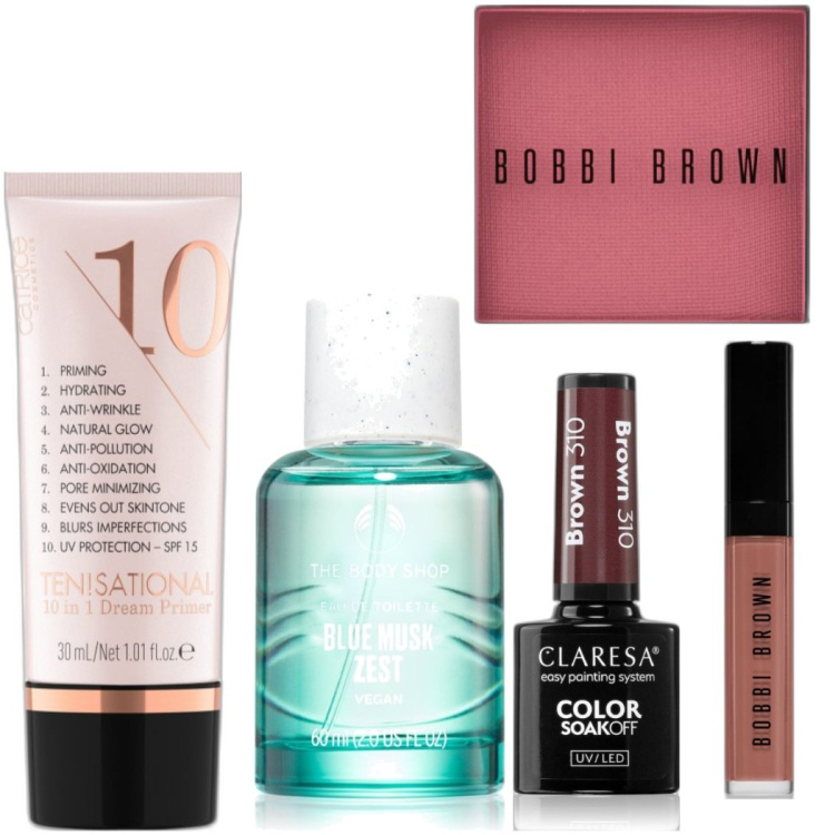 Outfit donna - Beauty-box #2442824. Abbinamento con primer, profumi, blush, gloss, smalti.