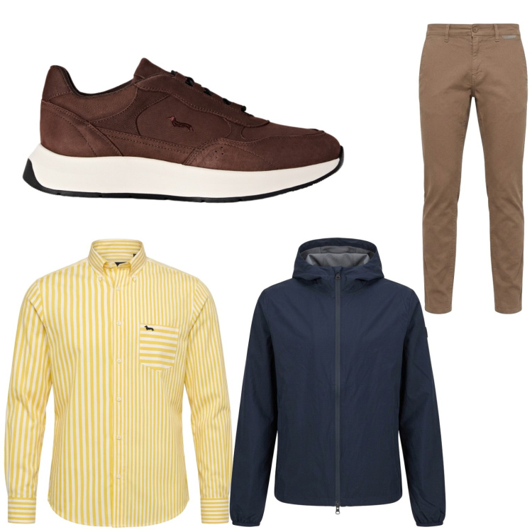 Outfit uomo - Total look #2442834. Stile Trendy per Tutti i giorni. Abbinamento con pantaloni, camicie, sneakers, giacche.