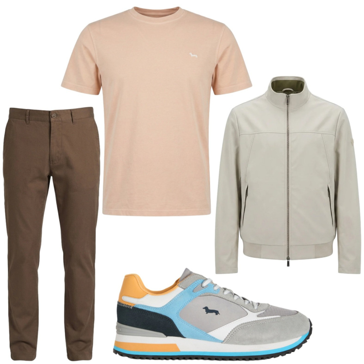 Outfit uomo - Total look #2442836. Stile Trendy per Tutti i giorni. Abbinamento con sneakers, t-shirt, pantaloni, giacche.