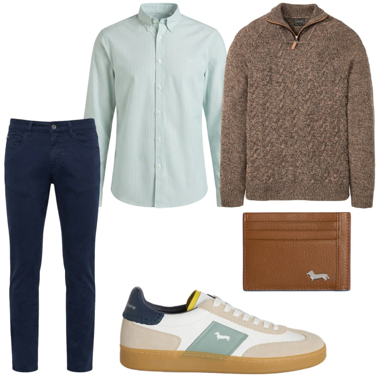 Outfit uomo - Urban. Stile Urban per Tutti i giorni. Abbinamento con maglieria, portafogli, pantaloni, camicie, sneakers.