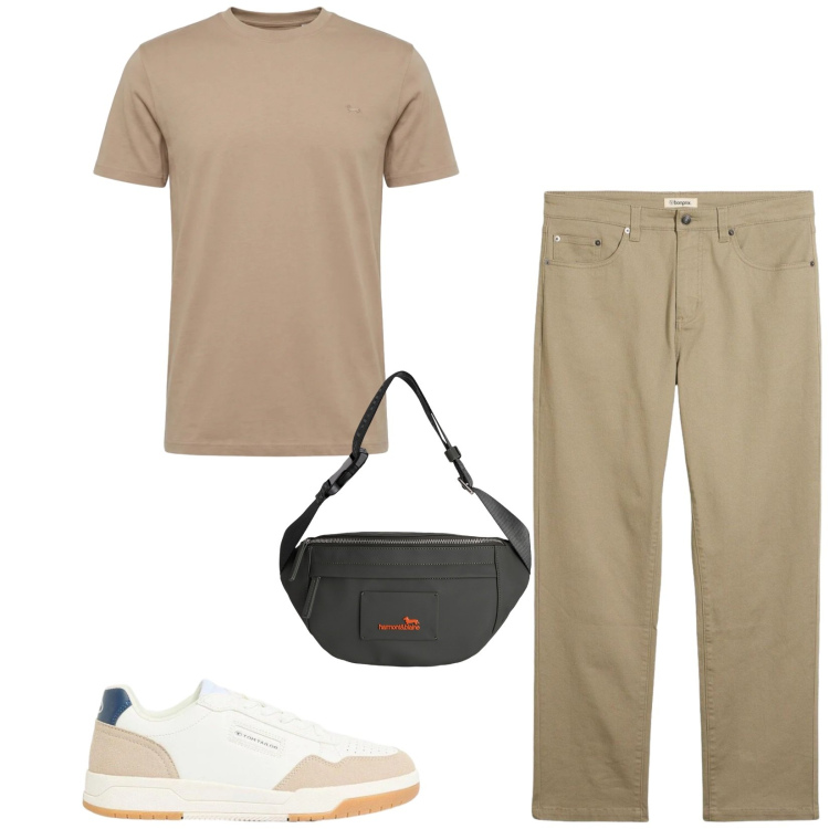 Outfit uomo - Total look #2443404. Stile Casual per Tutti i giorni. Abbinamento con sneakers, pantaloni, borse sportive, t-shirt.