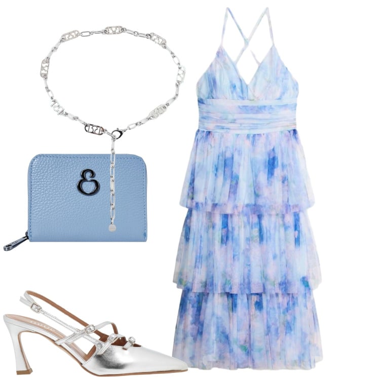Outfit donna - Total look #2443507. Stile Chic per Serata fuori. Abbinamento con décolleté, vestiti midi/longuette, cinture, portafogli.