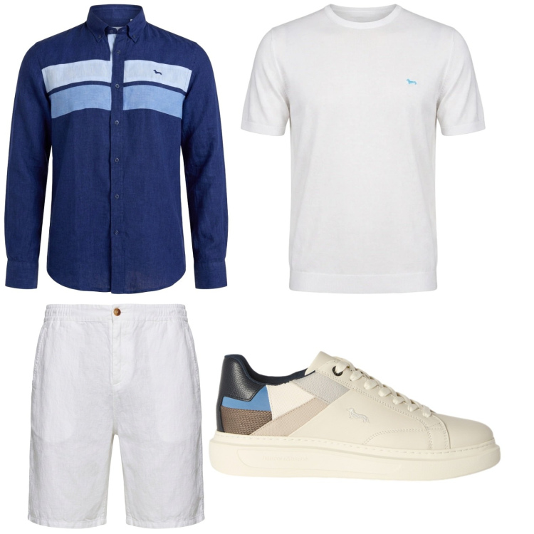 Outfit uomo - Trendy boy. Stile Trendy per Tutti i giorni. Abbinamento con t-shirt, bermuda, camicie, sneakers.