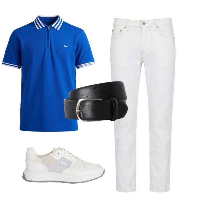 Outfit uomo - Total look #2443662. Stile Casual per Tutti i giorni. Abbinamento con jeans, sneakers, polo, cinture.