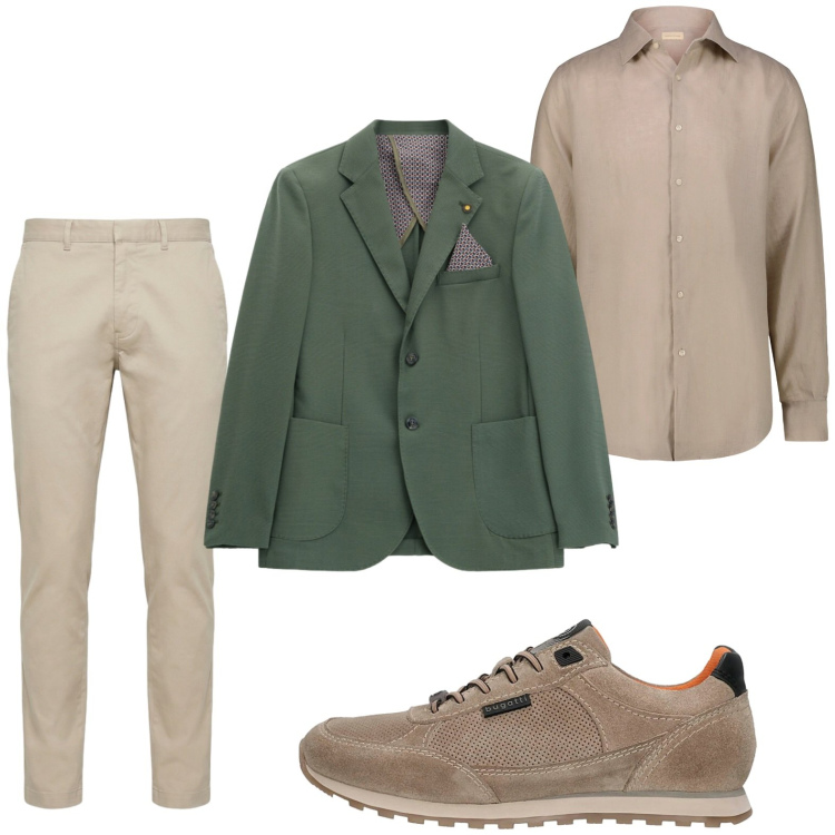Outfit uomo - Linee essenziali. Stile Trendy per Tutti i giorni. Abbinamento con giacche, pantaloni, camicie, sneakers.