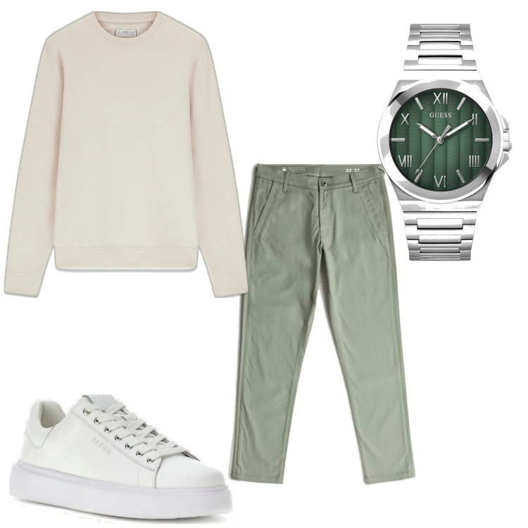 Outfit hombre - Urban look. Estilo Urban para Todos los días. Combinación con sneakers, sudaderas, relojes analógicos, pantalones.