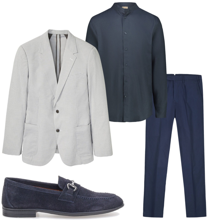 Outfit uomo - Cerimonia estiva. Stile Business/Elegante per Cerimonia. Abbinamento con giacche, pantaloni, camicie, scarpe stringate.