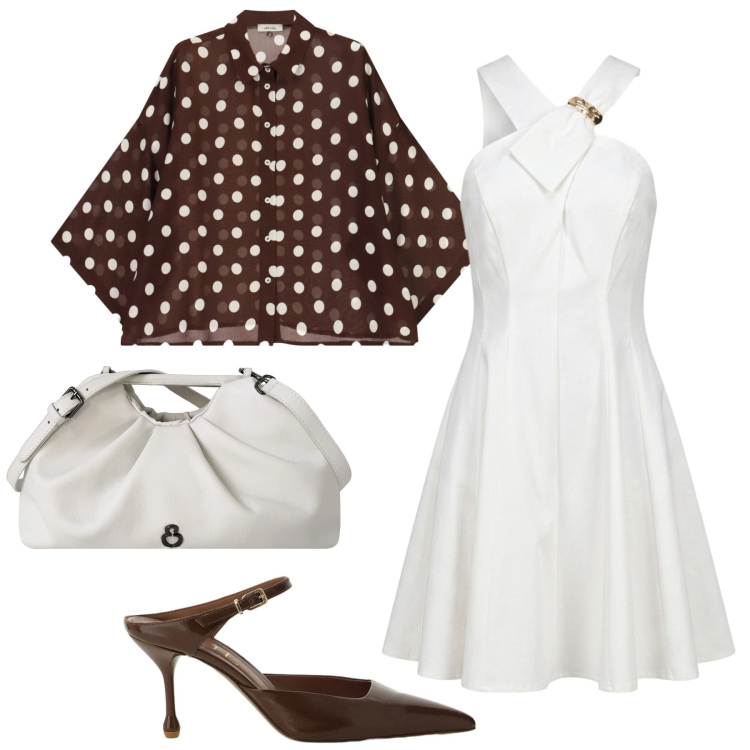 Outfit donna - Total look #2444252. Stile Bon Ton per Serata fuori. Abbinamento con camicie, décolleté, vestiti corti, clutch.