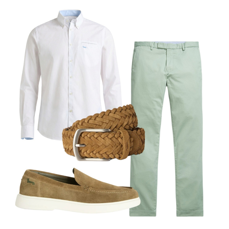 Outfit uomo - Total look #2444476. Stile Business/Elegante per Serata speciale. Abbinamento con scarpe stringate, camicie, cinture, pantaloni.