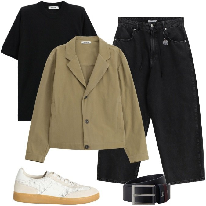 Outfit uomo - Versatile, curato e elegante. Stile Casual per Tutti i giorni. Abbinamento con sneakers, cinture, giacche, t-shirt, pantaloni.