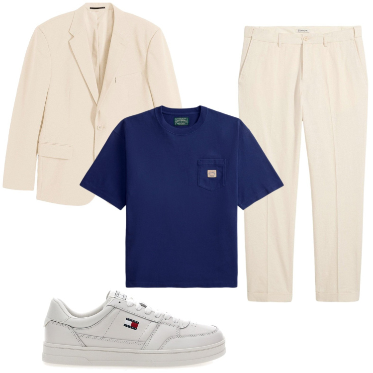 Outfit uomo - Total look #2445456. Stile Business/Elegante per Ufficio. Abbinamento con pantaloni, giacche, t-shirt, sneakers.