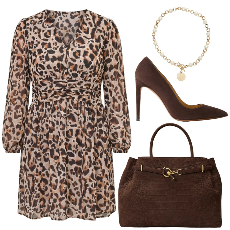 Outfit donna - Total look #2446775. Stile Etnico per Serata fuori. Abbinamento con vestiti corti, collane, décolleté, borse a mano.