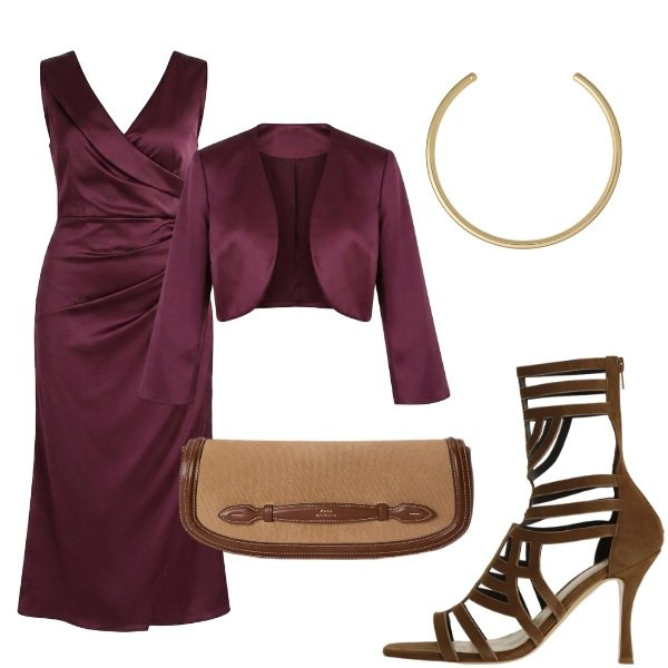 Outfit donna - Matrimonio in vista. Stile Chic per Cerimonia. Abbinamento con sandali col tacco, vestiti midi/longuette, bolero, collane, clutch.