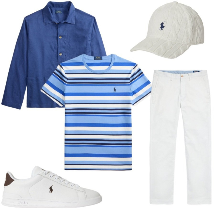 Outfit uomo - Total look #2447900. Stile Trendy per Tutti i giorni. Abbinamento con pantaloni, sneakers, t-shirt, cappelli, giacche.