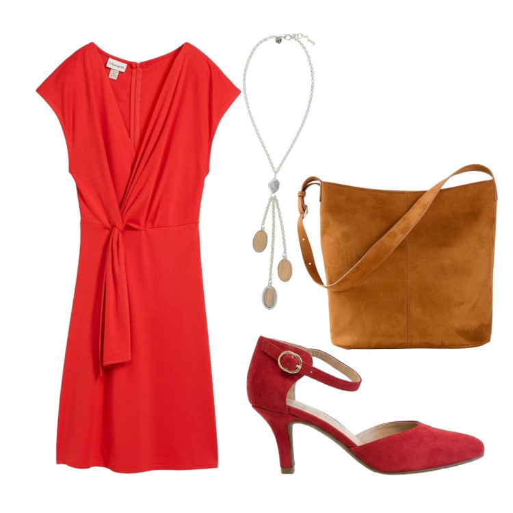 Outfit donna - Invitata alla laurea. Stile Sexy per Cerimonia. Abbinamento con vestiti midi/longuette, décolleté, borse a mano, collane.